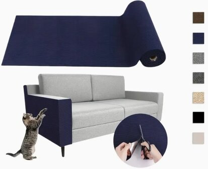 Krabmat kat zelfklevend 30x60cm Blauw