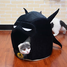 Kattenmand Bat House zwart