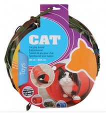 Katten speel tunnel met balletje army groen