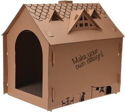Kattenhuis karton 'de villa'