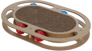 Katten krabplank met 4 balletjes