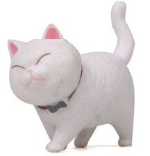Kattenbeeldje perzische kat Minous wit