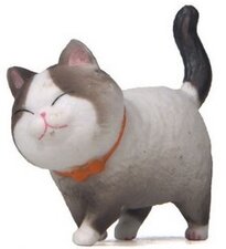 Kattenbeeldje Heilige Birmaan Jip met oranje halsband 